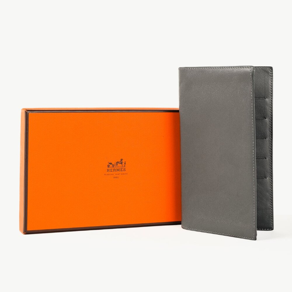 Hermes Citizen Twill Etain Long Portefeuille Wallet